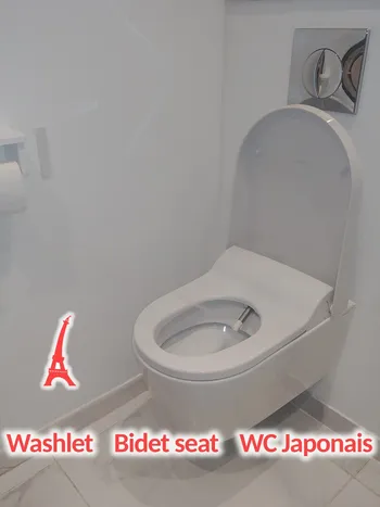 Eiffel tower view washlet bathroom